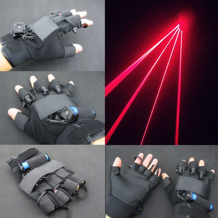 Rot laser handschuhe